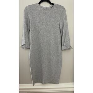 French Connection Minimalist Cozy Fall Ribbed Sweater Textured‎ Dress Sz. 6
